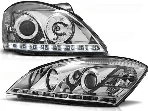 Scheinwerfer LED Tagfahrlicht Optik für Kia Ceed I Bj. 06-09 Chrom