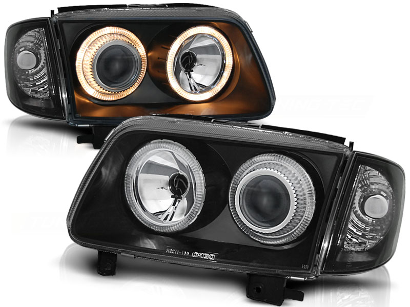 Scheinwerfer Angel Eyes für VW Polo 6N2 Bj. 99-01 Schwarz