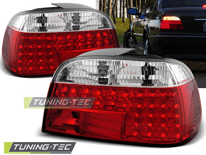 LED Rückleuchten für BMW E38 Limo Bj. 94-01 Rot/Chrom