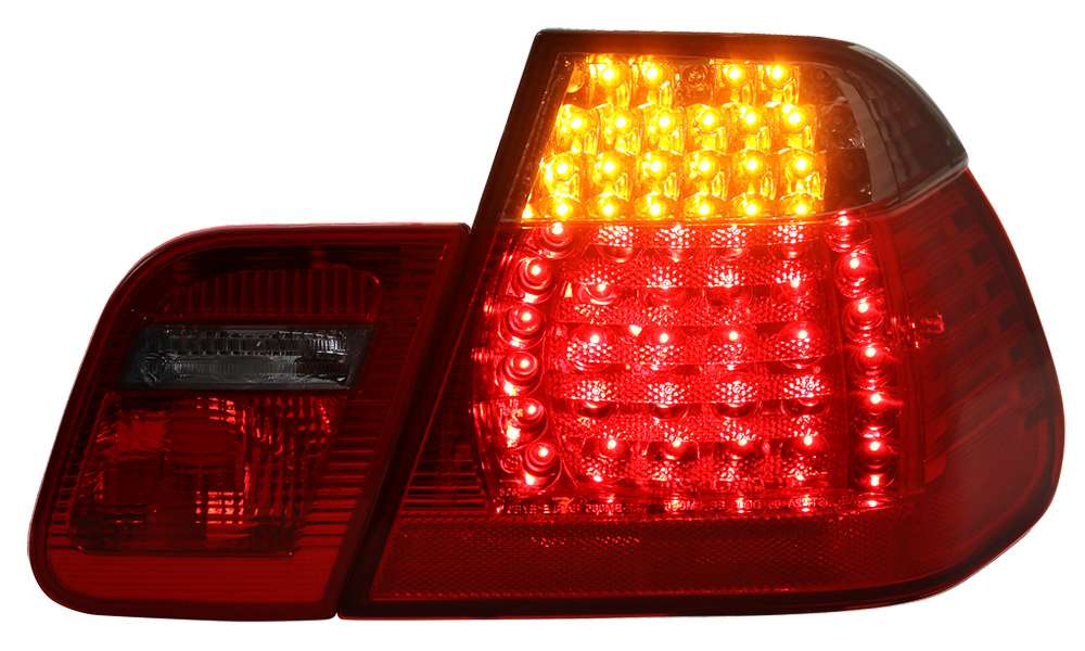 Rot Schwarz Magus Car Parts LED Rückleuchten Set Für BMW 3er E46