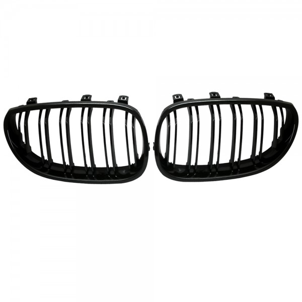 Nieren Kühlergrill Grill für BMW E60 E61 Bj. 03-10 Schwarz Klavierlack Doppelsteg