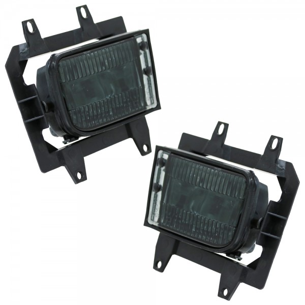 Nebelscheinwerfer Set Smoke + H3 Birnen für BMW E30 Facelift ab 1987