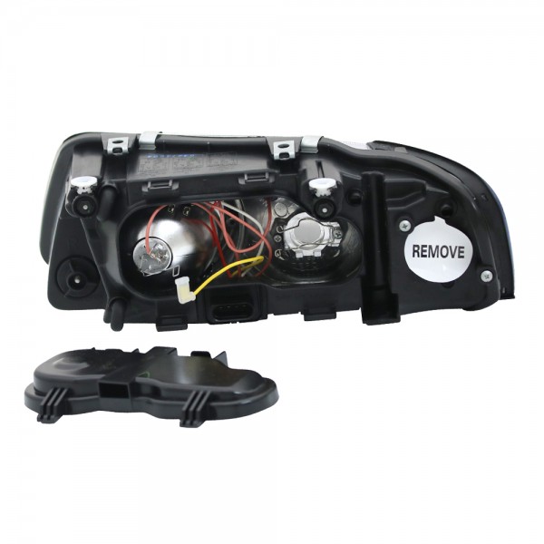 Scheinwerfer Klarglas für Audi A3 8L Facelift Bj. 00-03 Schwarz