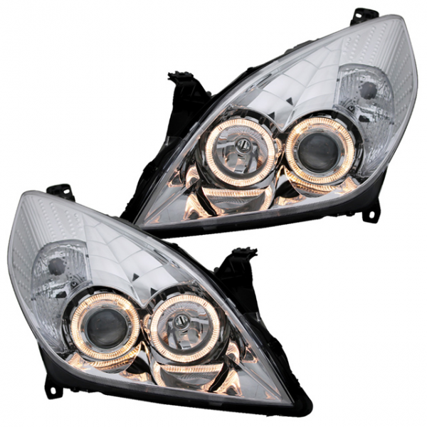 Scheinwerfer Angel Eyes für Opel Vectra C / Signum Facelift Bj. 05-08 Chrom