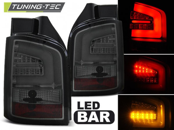 LED Lightbar Rückleuchten für VW T5 Bj. 03-09 Smoke (Heckklappe)