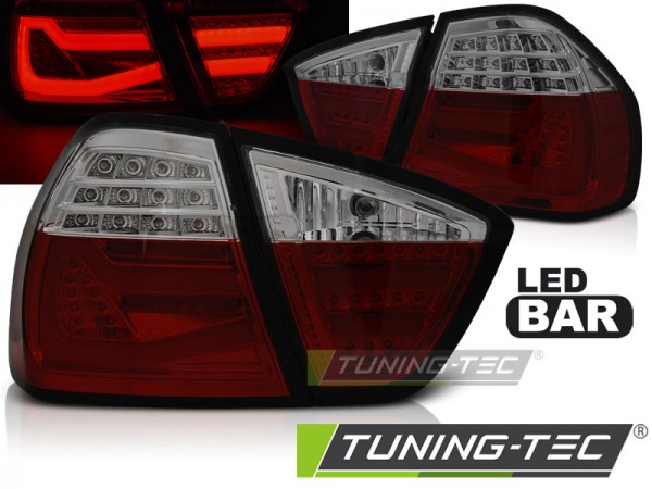 LED Lightbar Rückleuchten für BMW E90 Limo Bj. 05-08 Rot/Smoke