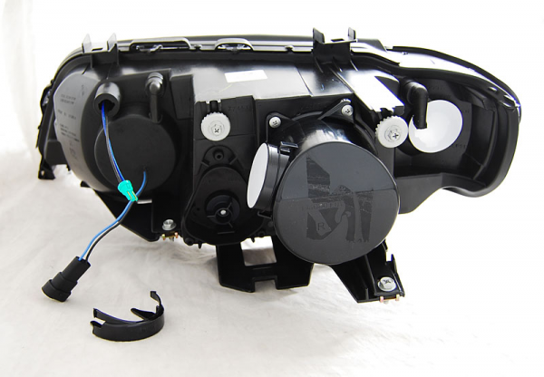 Xenon CCFL Angel Eyes Scheinwerfer für BMW X5 E53 Bj. 99-03 Schwarz