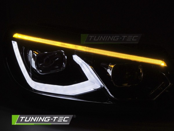 Voll LED Scheinwerfer Tagfahrlicht für VW Golf 6 Bj. 08-13 Schwarz mit LED Blinker