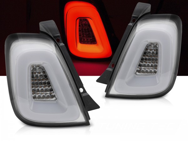 LED Lightbar Rückleuchten für Fiat 500 500C Bj. 15-24 Weiß