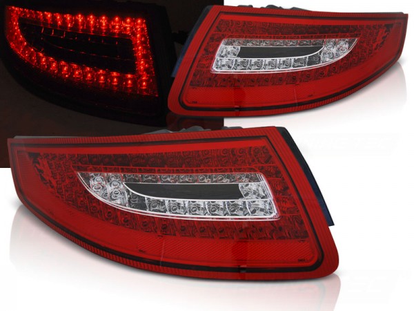 LED Rückleuchten für Porsche 911 997 Bj. 04-08 Rot/Chrom