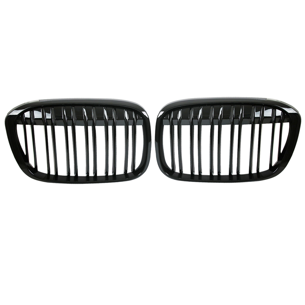Nieren Kühlergrill für BMW X1 F48 Bj. 2015- Schwarz Doppelsteg Klavierlack