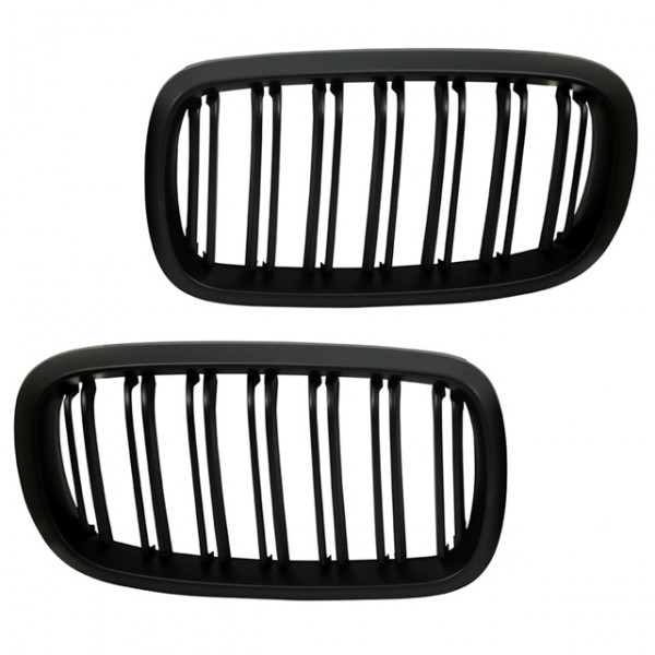 Kühlergrill Frontgrill für BMW X5 F15 X6 F16 Bj. 2013- Schwarz Doppelsteg