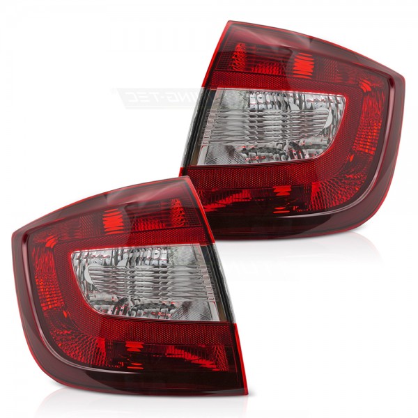 Rückleuchten Heckleuchten Set für Skoda Rapid NH Limo Bj. 12-19 Dunkelrot