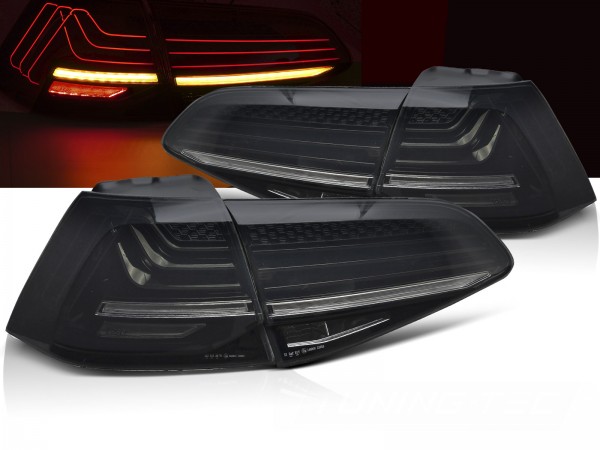 LED Rückleuchten für VW Golf 7 Limo Bj. 12-19 Smoke dynamischer Blinker Laser-Look